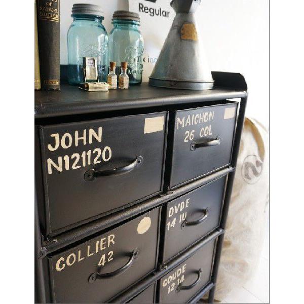 スチール12ドロワーラック（ワイドタイプ）/インダストリアル 収納