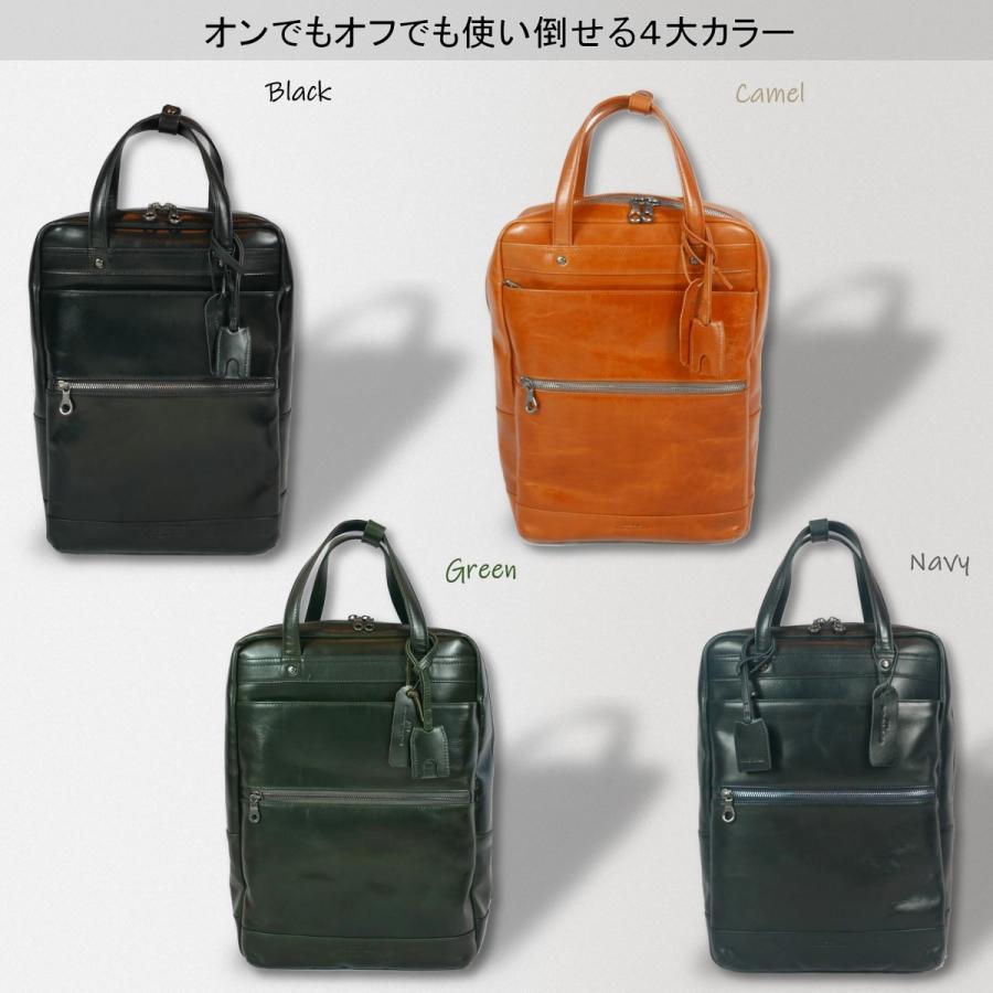 JOYA レザー バックパック ネイビー 本革 JOYA ジョヤ リュック ネイビー シンプル コスパ ユニセックス