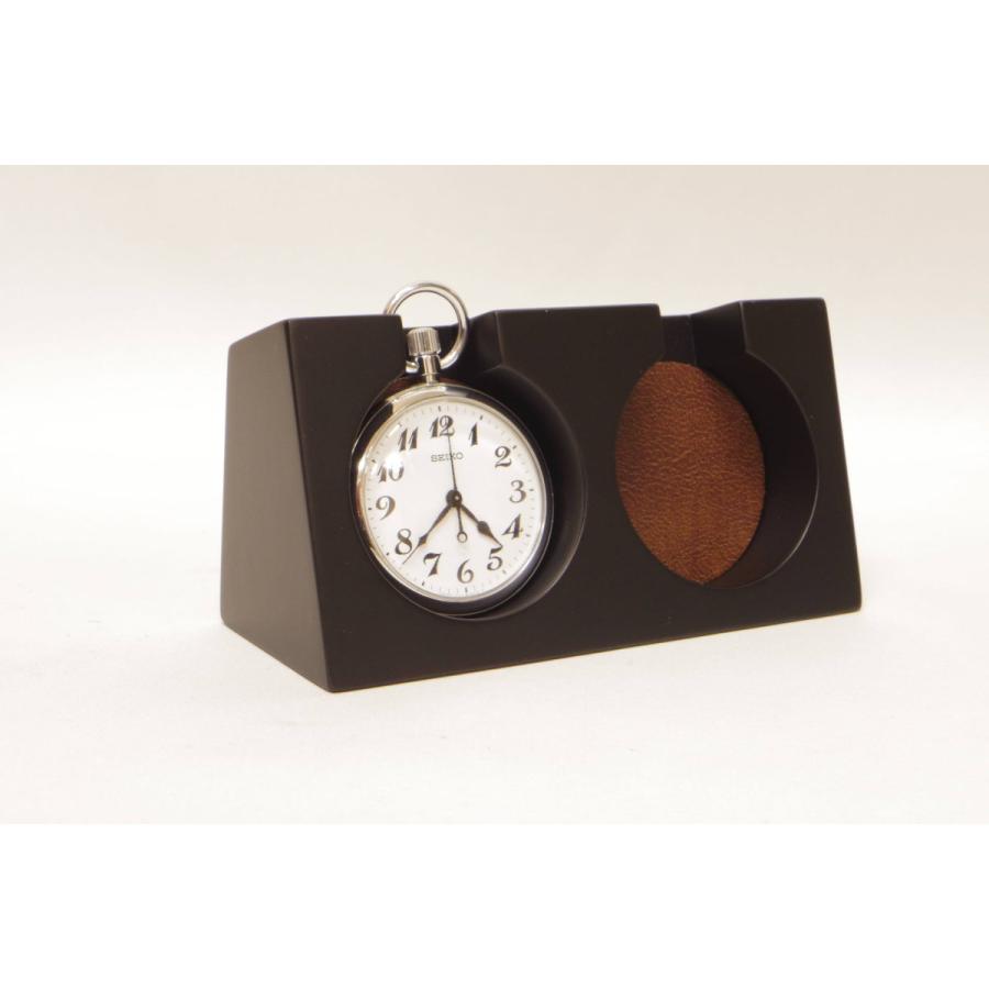 定形外発送、鉄道時計スタンド (小)2個用、マホガニー材