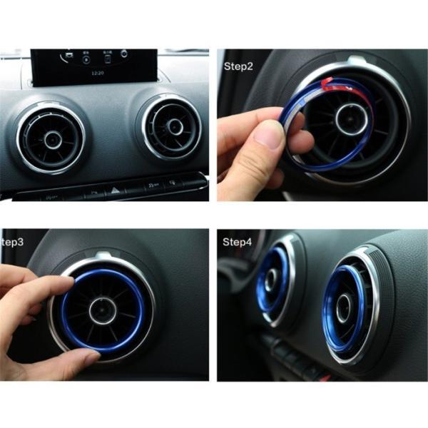 Audi AUDI アウディ エアコン リング 全5色 A3 S3 Q2 など 4個