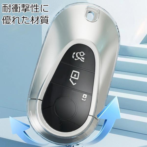 Mercedes-Benz（メルセデス・ベンツ） スマートキーケース ベンツ 対応 クリアTPU W206 W214 W223 キーカバー ...