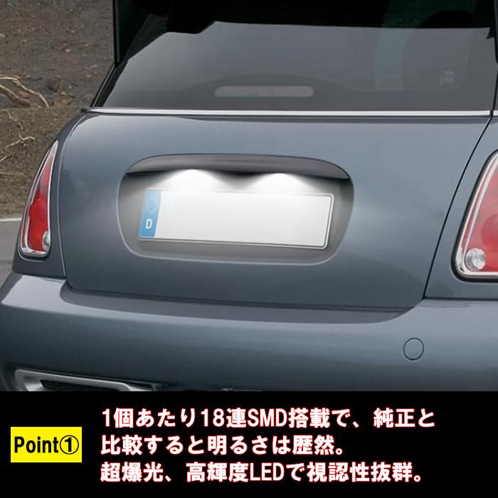MINI（ミニ） 【互換品】BMW MINI ミニクーパー ナンバー灯 R50 R52