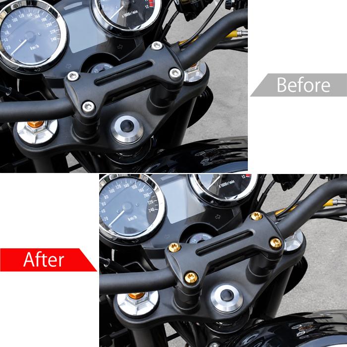 Z900RS カフェ SE CAFE ハンドルポスト クランプ チタンボルト 4本