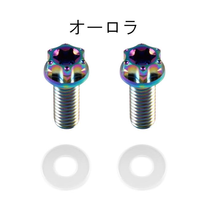 チタン ナンバーボルト 2本セット M6×15 バイク オートバイ 錆びない