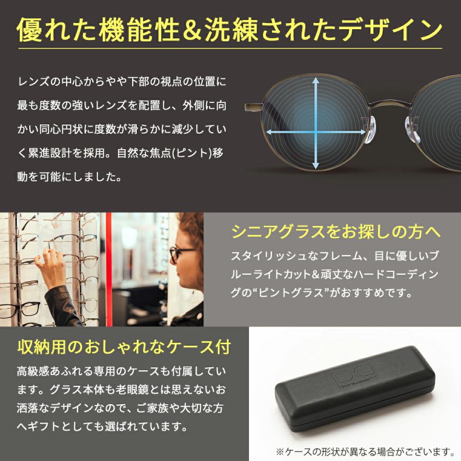 老眼鏡 ピントグラス 軽度 リーディンググラス ブルーライトカット PG