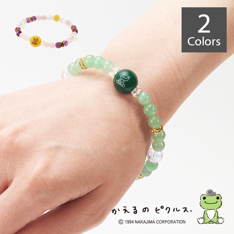 ★特選一石④★お守り♦【メノウデンドリッククォーツ原石♣ブレスレット♠】P付♥ かえるのピクルス 天然石ブレスレット 正規品 pickles the frog