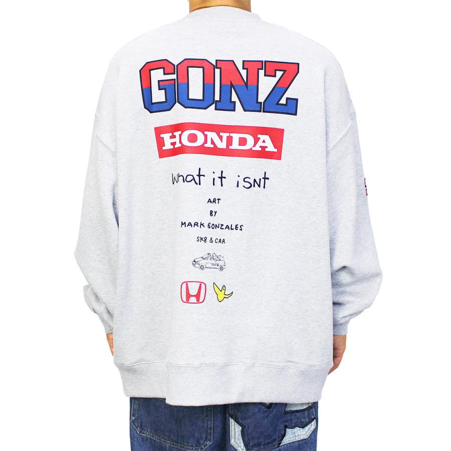 マークゴンザレス HONDA コラボ BIGスウェットトレーナー 裏起毛 メンズ レディース 公式 (What it isNt) ART BY  MARK GONZALES ホンダ SALE