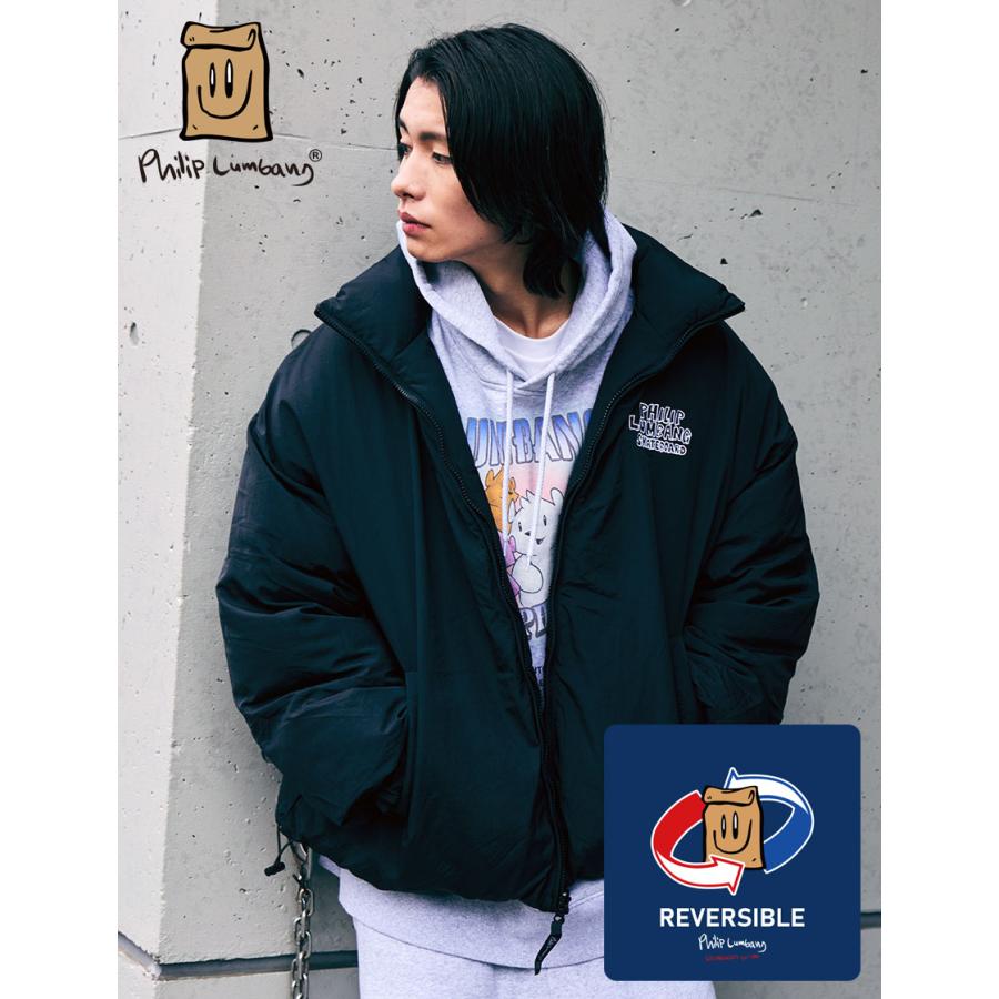 Philip Lumbang 公式 リバーシブル中綿スタンドカラージャケット