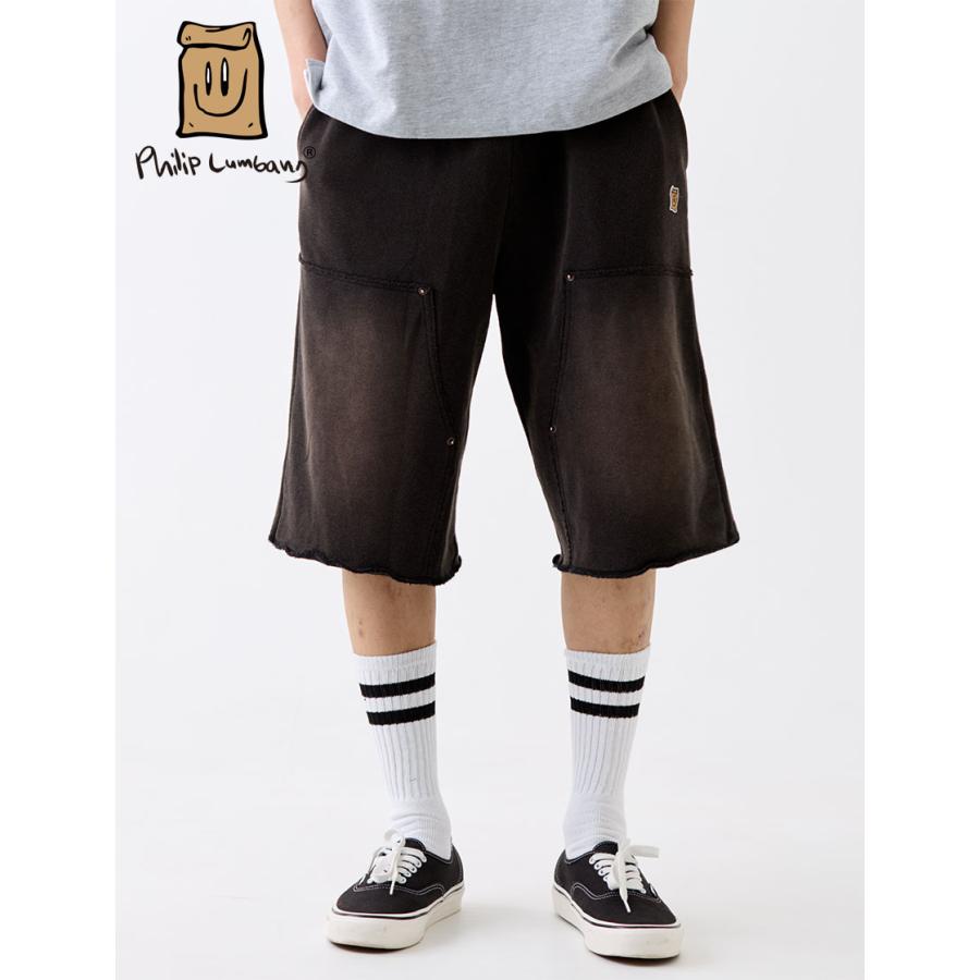 Philip Lumbang 公式 ハーフパンツ スウェット ヴィンテージ加工