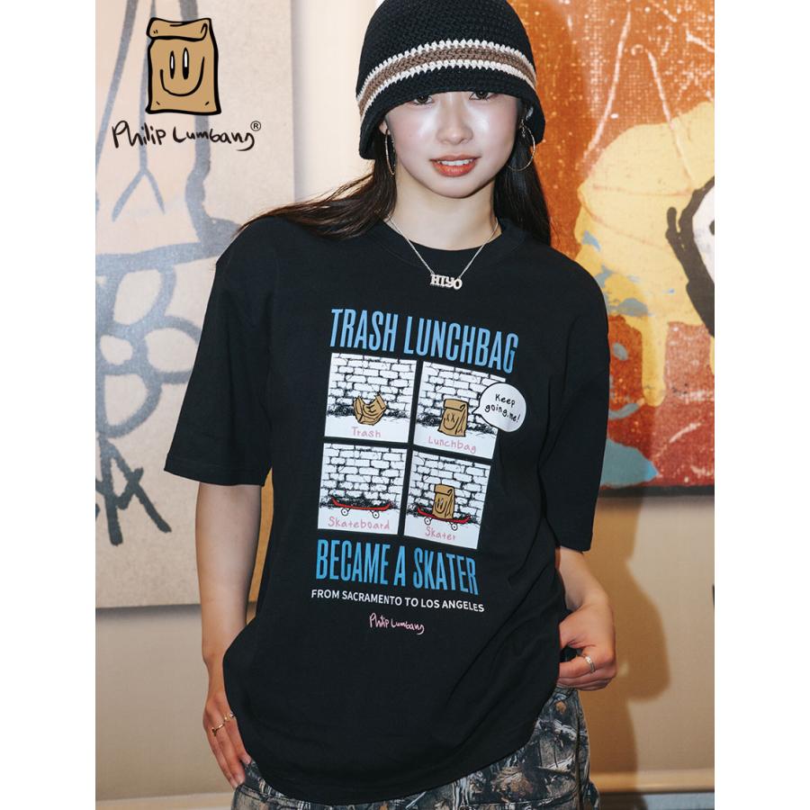 Philip Lumbang 公式 Tシャツ Lunch Bag 4-Panel comic メンズ