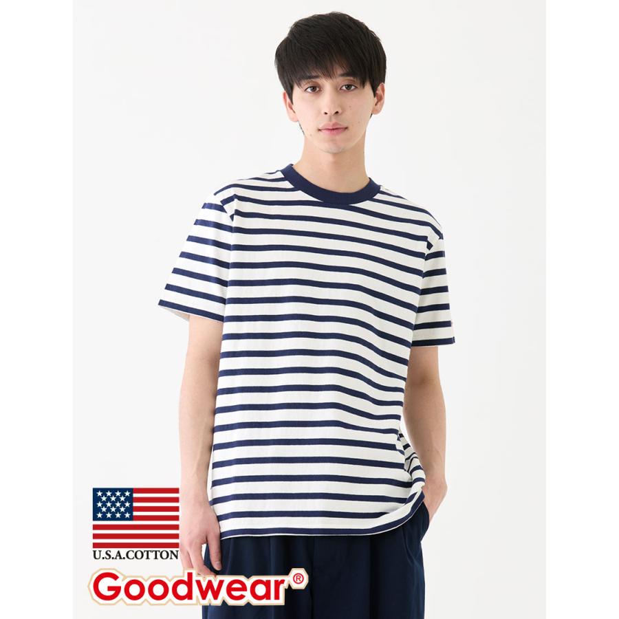 Goodwear（グッドウェア） 公式 ボーダーTシャツ メンズ レディース 