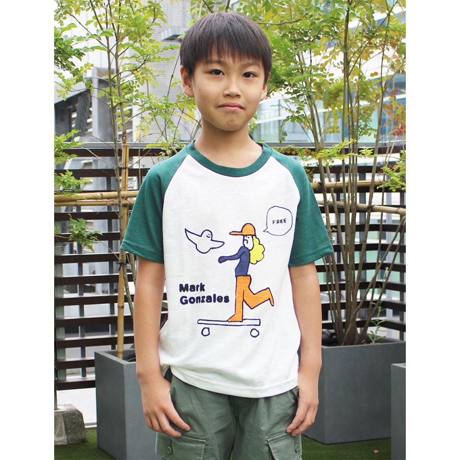 Mark Gonzales マークゴンザレス Tシャツ キッズ ラグラン Sk8 Sale 2y7 0114 ユナイテッドジャパン 通販 Yahoo ショッピング