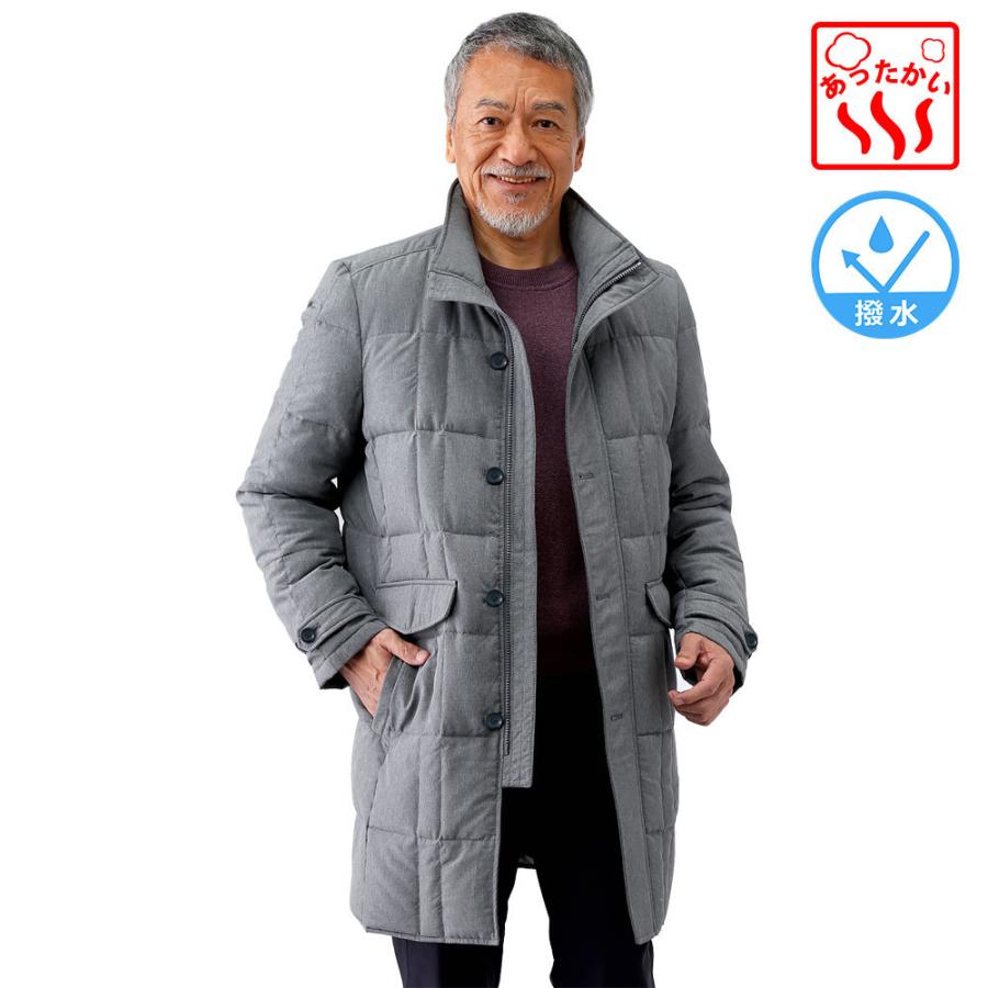 ハワード ハンティントン・クラブ 撥水ロングダウンコート 315-9442 1着 Huntington Club ロングコート ダウン 撥水 あったか メンズ シニア
