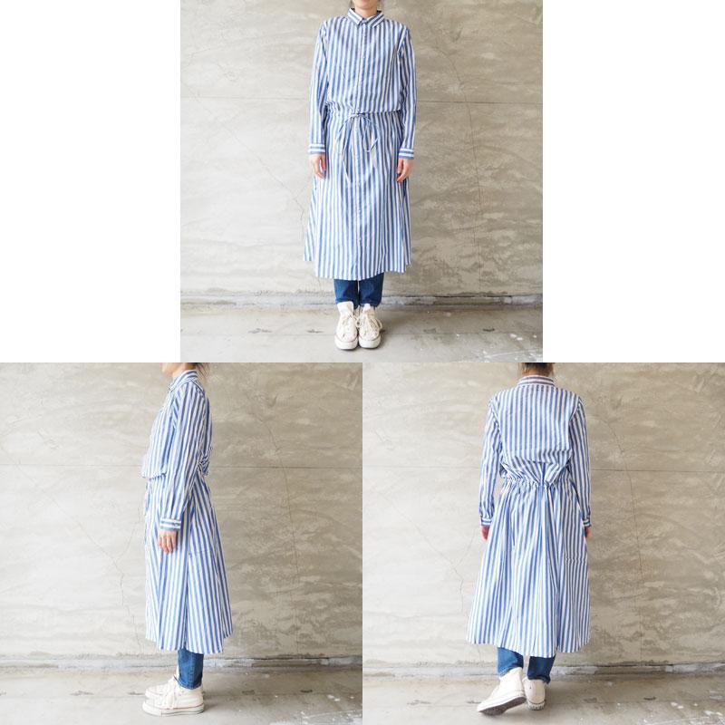 イチ Ichi ストライプ フレア ワンピース シャツワンピース 長袖ワンピース 長袖 レディース ロングワンピース United Parks 通販 Yahoo ショッピング