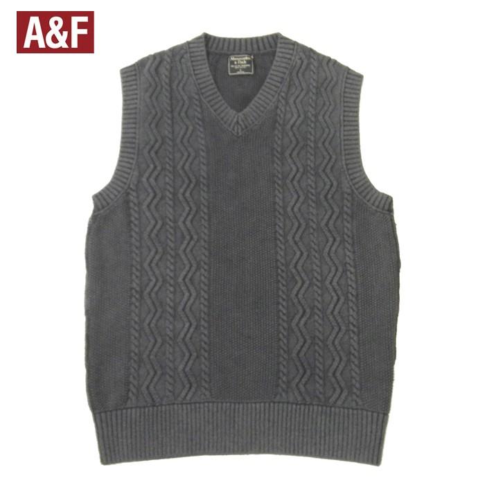 Abercrombie Kids アバクロ コットンニットベストアランニット 