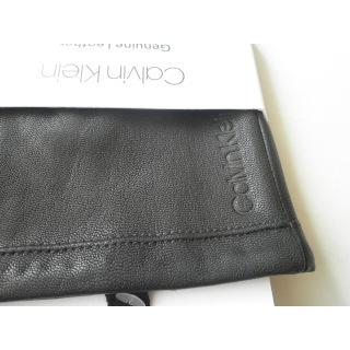 Calvin Klein（カルバン・クライン） レザーグローブ ロゴ革手袋