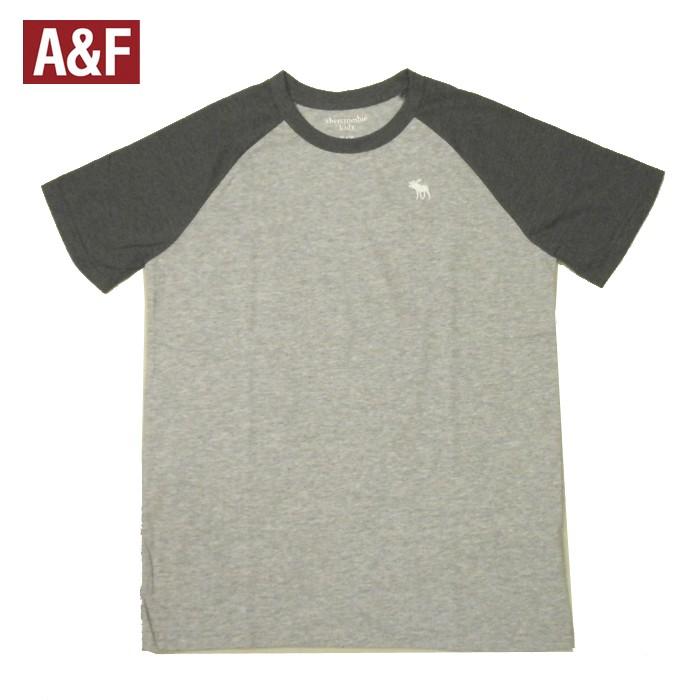 Abercrombie Kids アバクロ ボーイズ Tシャツ ムースロゴ刺繍 ラグラン 