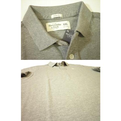 【希少】アバクロンビー&フィッチ ポロシャツ XXL グレー ビッグムース Abercrombie&Fitch（アバクロンビー&フィッチ） アバクロ ポロシャツ