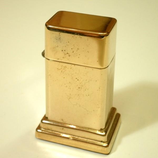 ビンテージ ユーズド ZIPPO ゴールド テーブルジッポーライター バークロフト 4th 無地 1954年〜1979年製造 GOLD