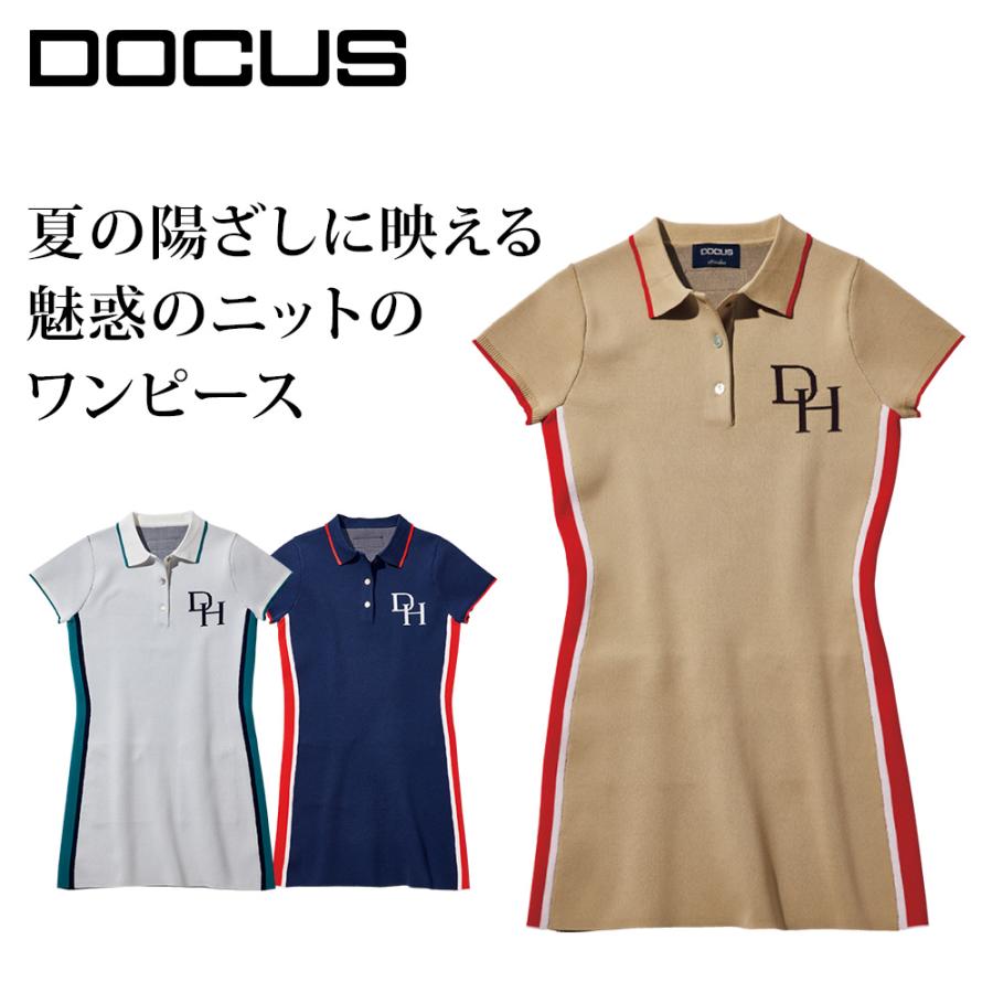 DOCUS ゴルフウェア ワンピース ニット サマーニット レディース