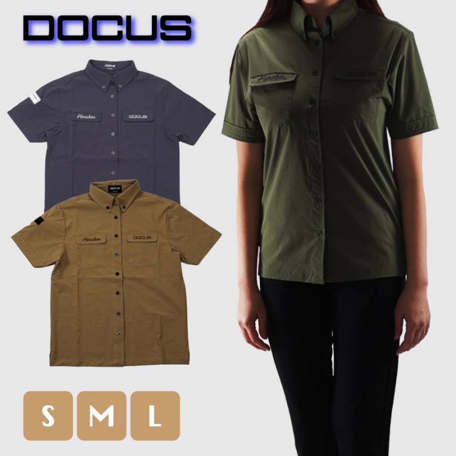 DOCUS ゴルフウェア レディース ミリタリーシャツ 半袖 おしゃれ かわいい ブランド DCL25S011【お取り寄せ】 DOCUS（ドゥーカス） 【2025年春夏】大人カジュアルに最適｜おしゃれで