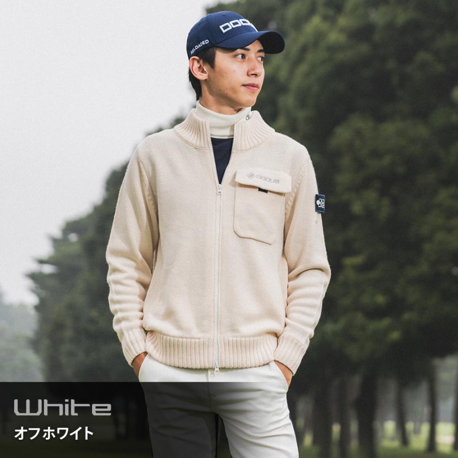 DOCUS メンズ ジャケット Zip Knit Jacket DCM23A005 ドゥーカス ジップ ニット ジャケット メンズファッションの画像
