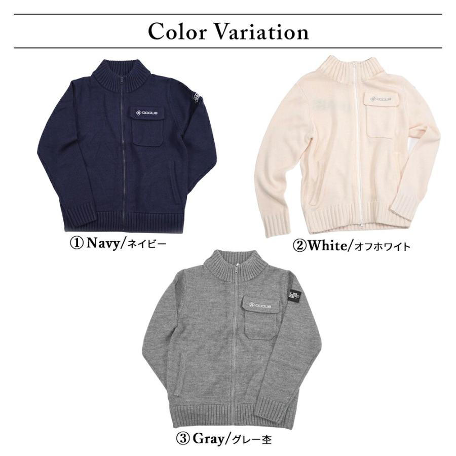 DOCUS メンズ ジャケット Zip Knit Jacket DCM23A005 ドゥーカス ジップ ニット ジャケット メンズファッションの画像