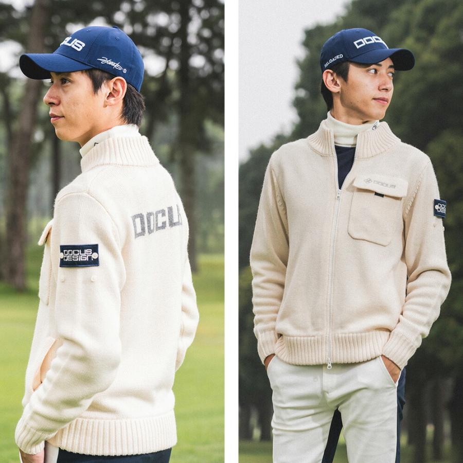 DOCUS メンズ ジャケット Zip Knit Jacket DCM23A005 ドゥーカス ジップ ニット ジャケット メンズファッションの画像