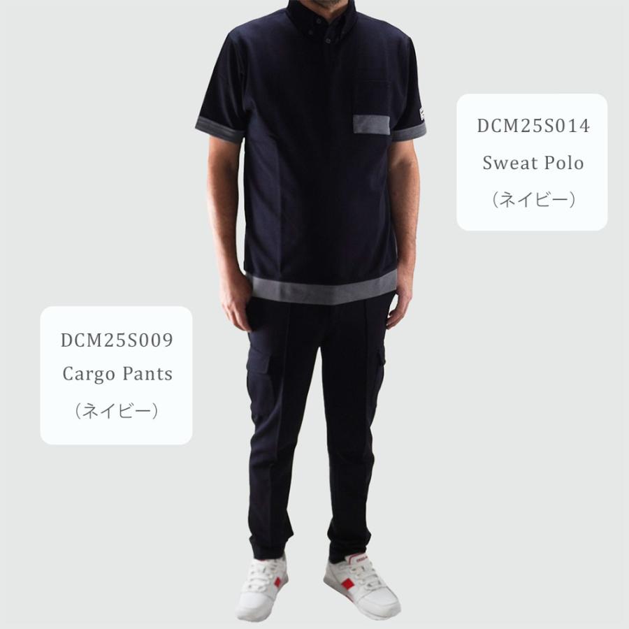 【新品】DOCUS ドゥーカス　GOLFポロシャツ　半袖　ゴルフウェア　ネイビー DOCUS 【2025年春夏新作】大人のゴルフスタイル｜シンプルで