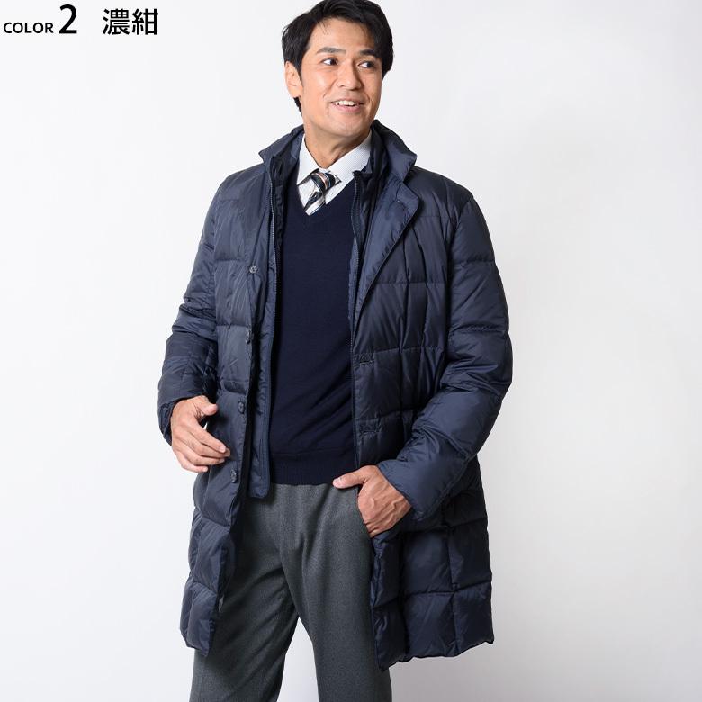ダウンコート メンズ ハーフ ビジネス 30代 40代 50代 高品質 フェザー 前立てライナー 着脱 二枚襟 ビジネス 通勤 Coat118 メンズスーツ United Gold 通販 Yahoo ショッピング
