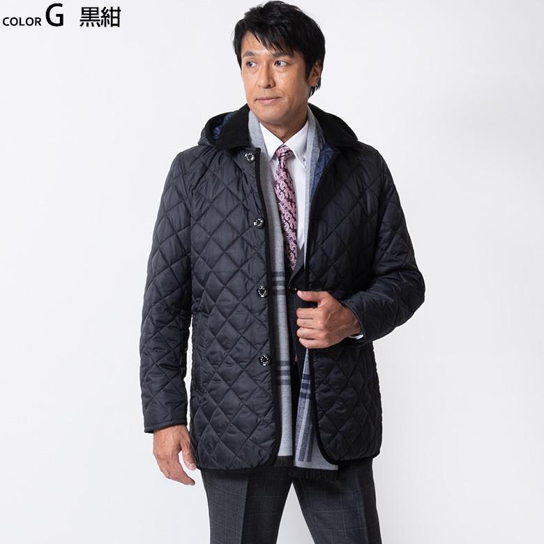 ビジネスコート メンズ キルティングコート ハーフコート キルティングジャケット 着脱フード付 タフタ フェイクウール 軽い 暖か 送料無料 Coat48 メンズスーツ United Gold 通販 Yahoo ショッピング