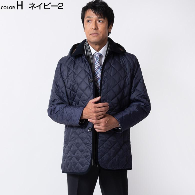 ビジネスコート メンズ キルティングコート ハーフコート キルティングジャケット 着脱フード付 タフタ フェイクウール 4656 4657 送料無料 Coat48 メンズスーツ United Gold 通販 Yahoo ショッピング