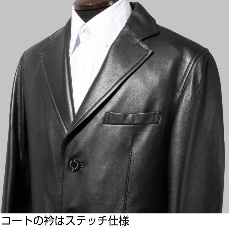 レザーコート メンズ ラムレザー チェスター ジャケット 高級 羊 レザーコート メンズ ラムレザー チェスター ジャケット 高級 羊