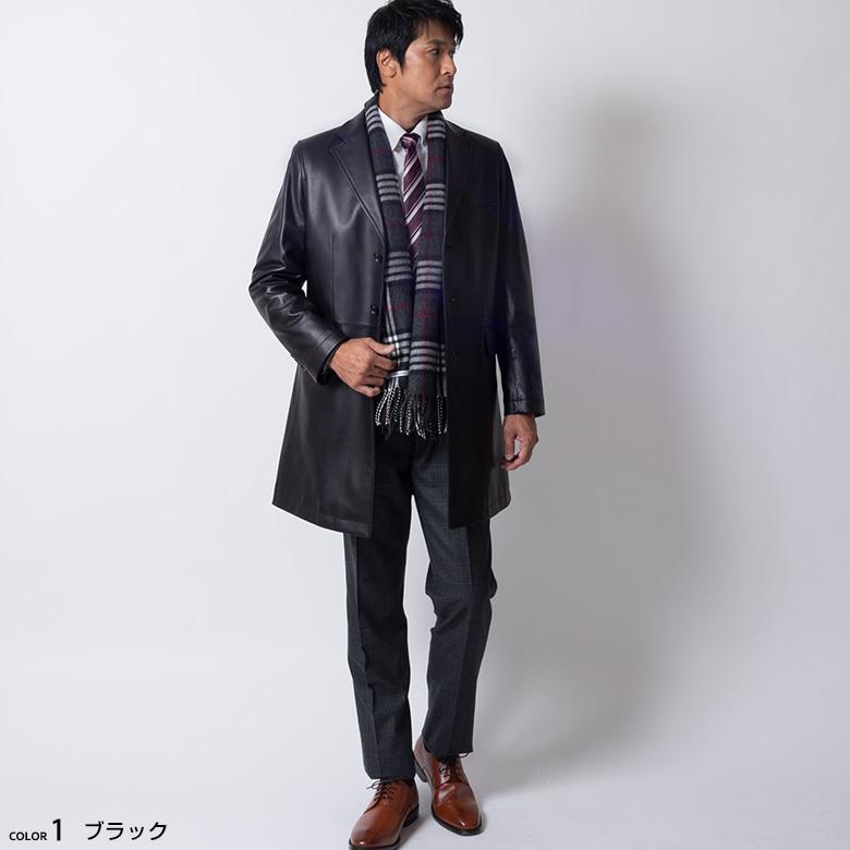 レザーコート メンズ ラムレザー チェスター ジャケット 高級 羊 レザーコート メンズ ラムレザー チェスター ジャケット 高級 羊