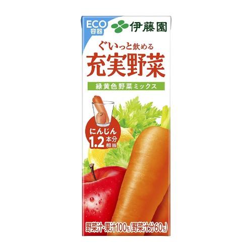 伊藤園 充実野菜 緑黄色野菜ミックス 200ml紙パック 24本入 | 