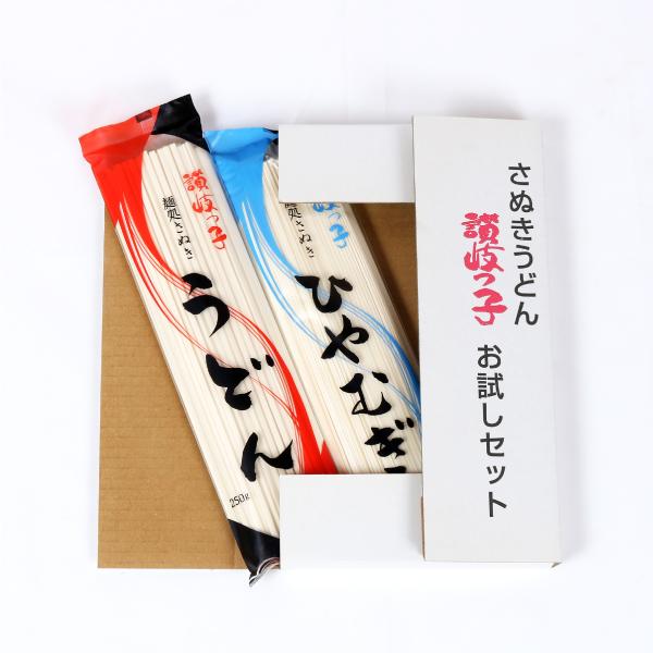本物の味 讃岐うどん・ひやむぎ 讃岐っ子 お試しセット 乾麺2種類入り 4〜6人前 ポイント消化 送料無料 | 