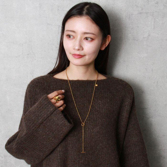ロングネックレス 3WAY サージカルステンレス 18K ボールチェーン