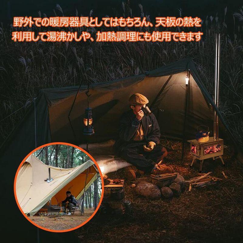 SENQI 薪ストーブ 折りたたみ キャンプ 耐熱ガラス・煙突・スパークアレスタ Amazon.co.jp: SENQI 薪ストーブ 折りたたみ キャンプ 耐熱