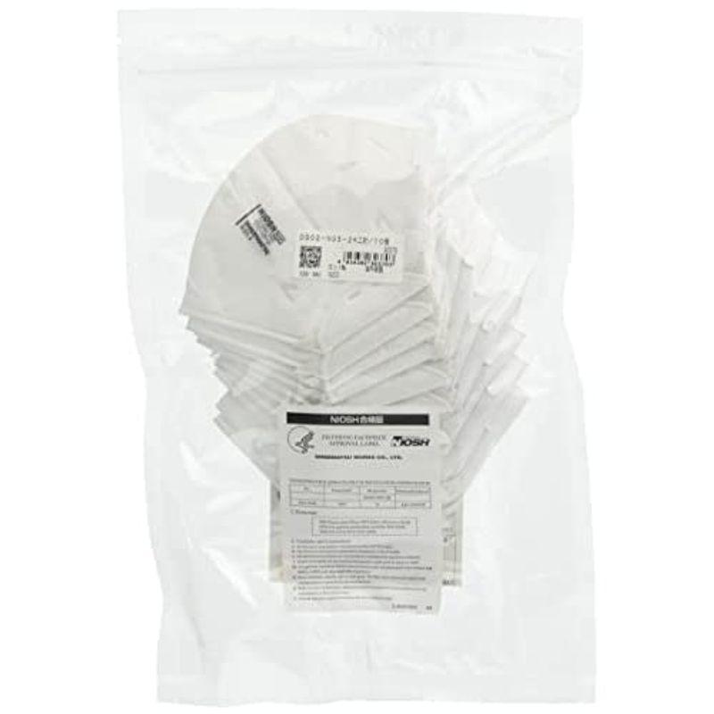 シゲマツ(重松製作所)　N95マスク　二つ折り　DD02-N95-2K　10枚入x10袋　(100枚セット)　白