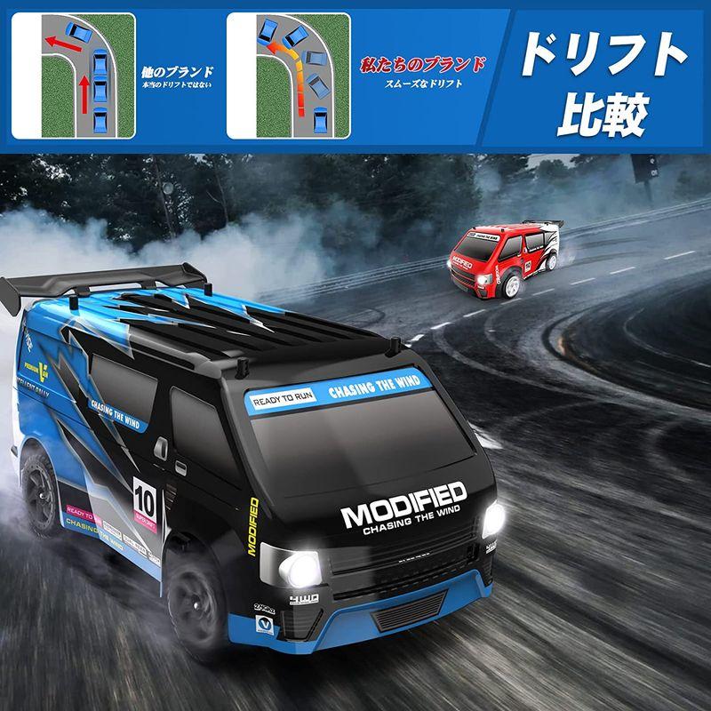 Carox ドリフト ラジコンカー、 1/14スケール ４ＷＤミニバンドリフト