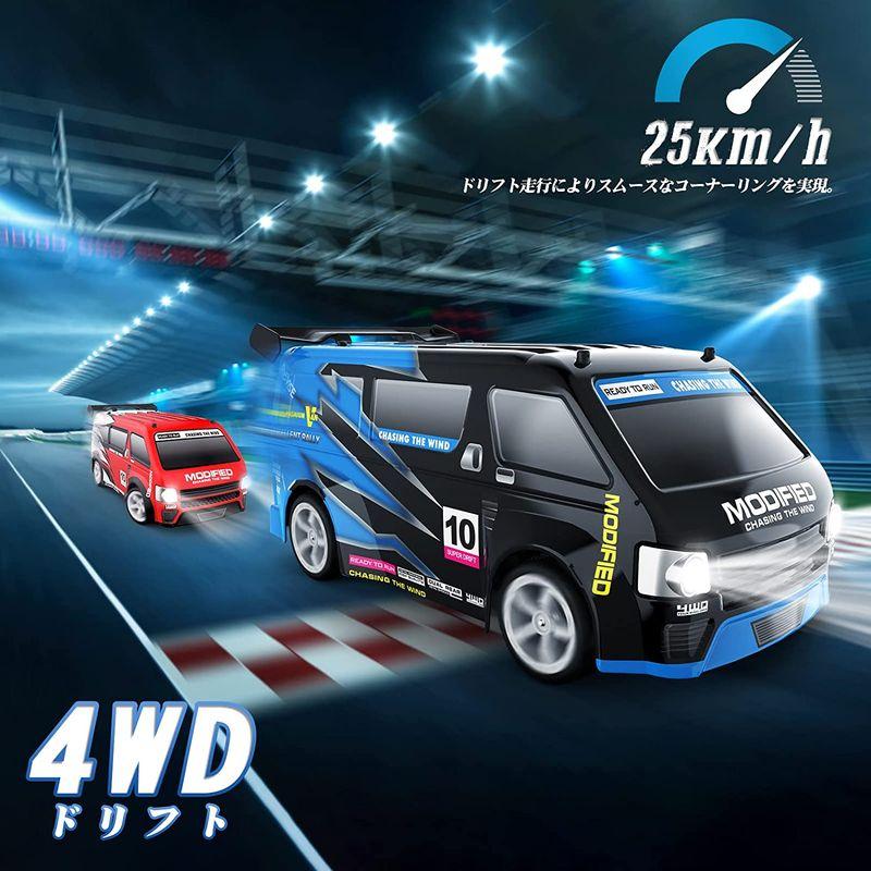 Carox ドリフト ラジコンカー、 1/14スケール ４ＷＤミニバンドリフト