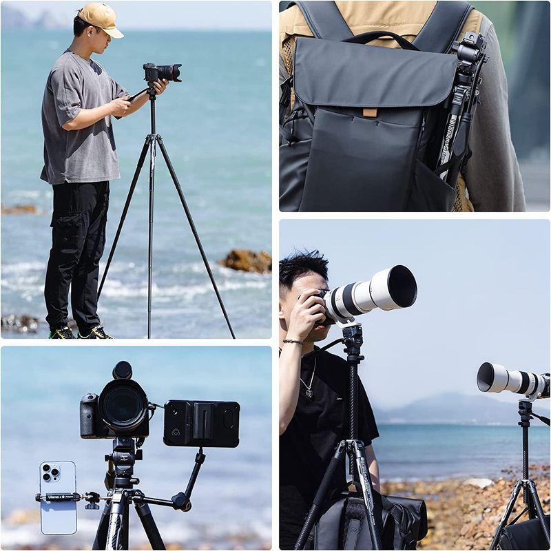 在庫ありUlanzi F38 カーボン三脚 360°自由ボール雲台 クイックシュー