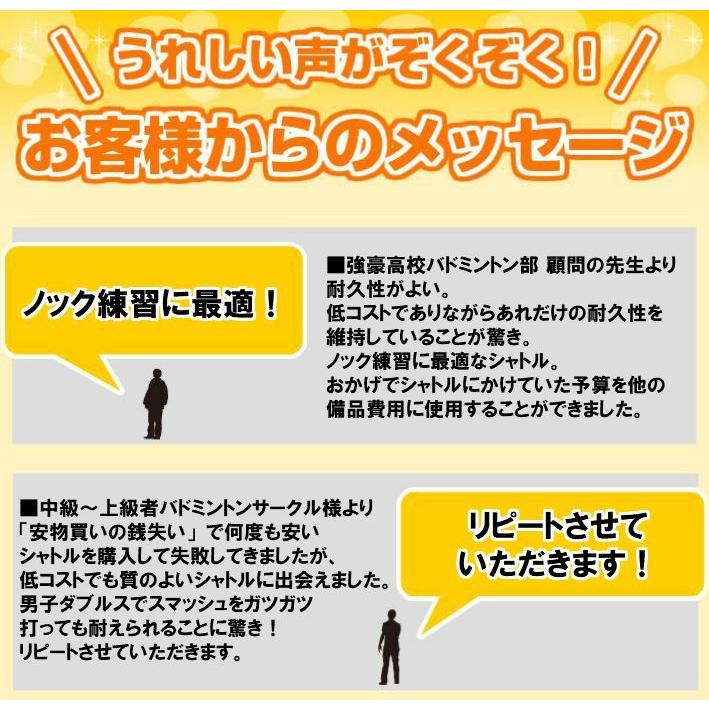 バドミントン シャトル 練習用 10ダース 120球 （初心者 中学生 高校生