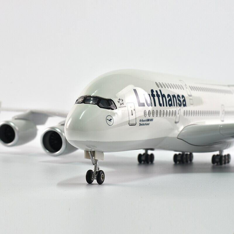 ルフトハンザ A380 ドイツ航空 模型飛行機 ドイツ LED点灯 1/160