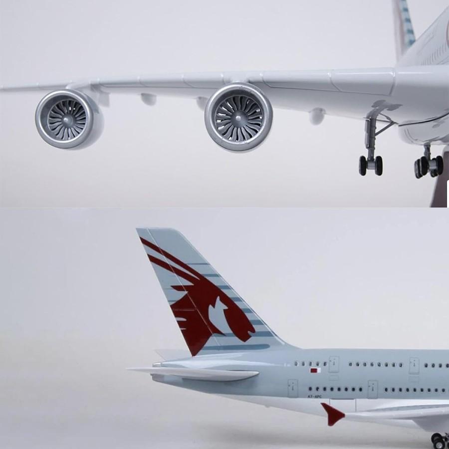 カタール A380 模型飛行機 飛行機 航空機 おもちゃ 模型 LED ライト