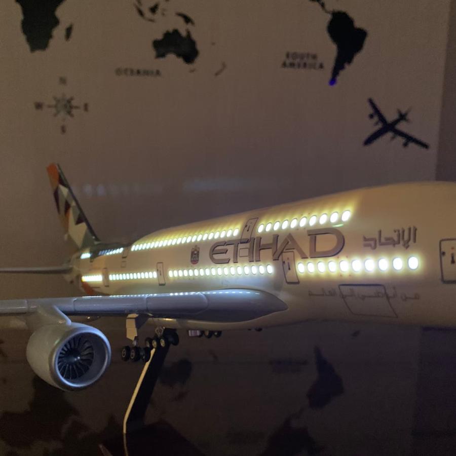 エティハド A380 模型飛行機 航空機 飛行機模型 LEDライト