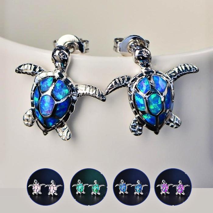 ホヌ 海亀 ピアス オパール ハワイアンジュエリー 平和の象徴 チャーム