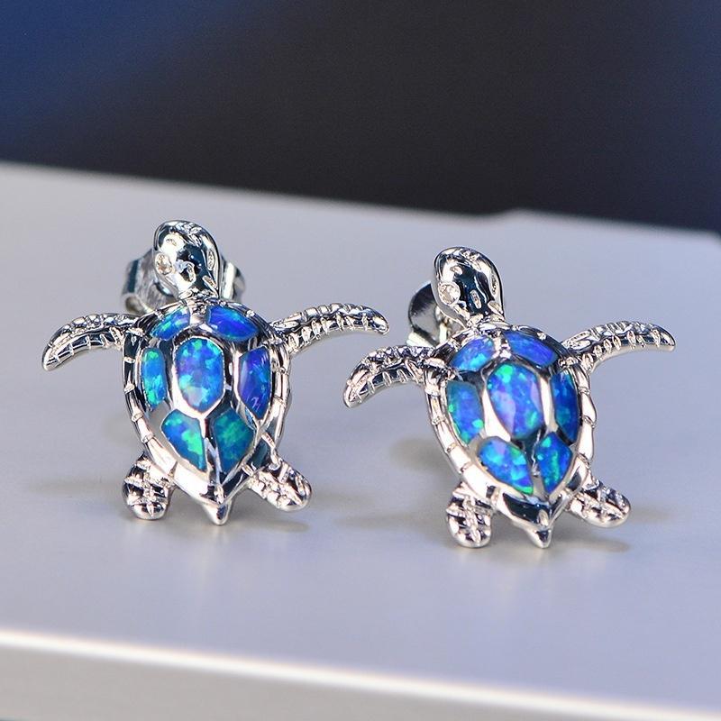 ホヌ 海亀 ピアス オパール ハワイアンジュエリー 平和の象徴