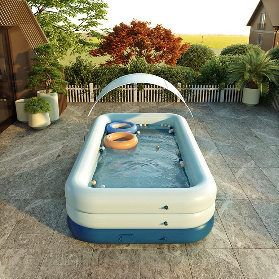 エアプール ファミリープール 自動空気入れ ビニールプール 特大 大型  
