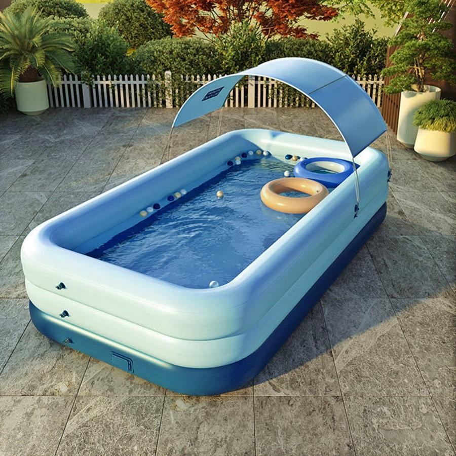 エアプール ファミリープール 自動空気入れ ビニールプール 特大 大型  